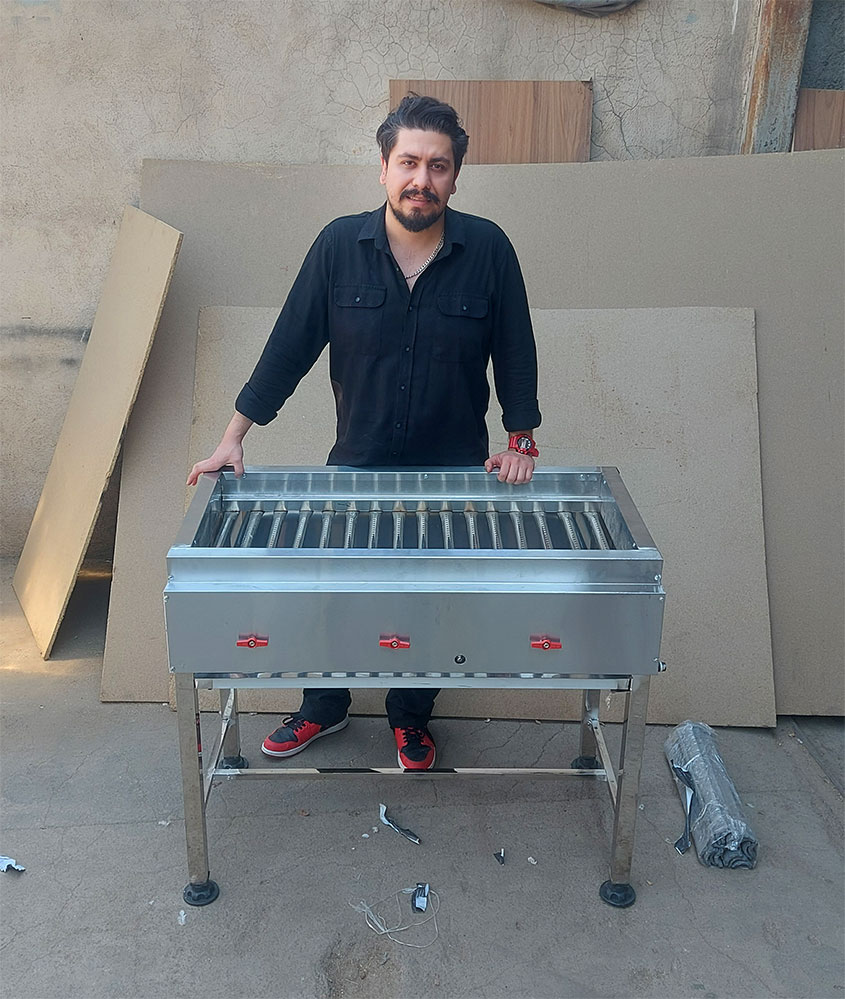 قیمت کباب پز گازی استیل ارزان قیمت