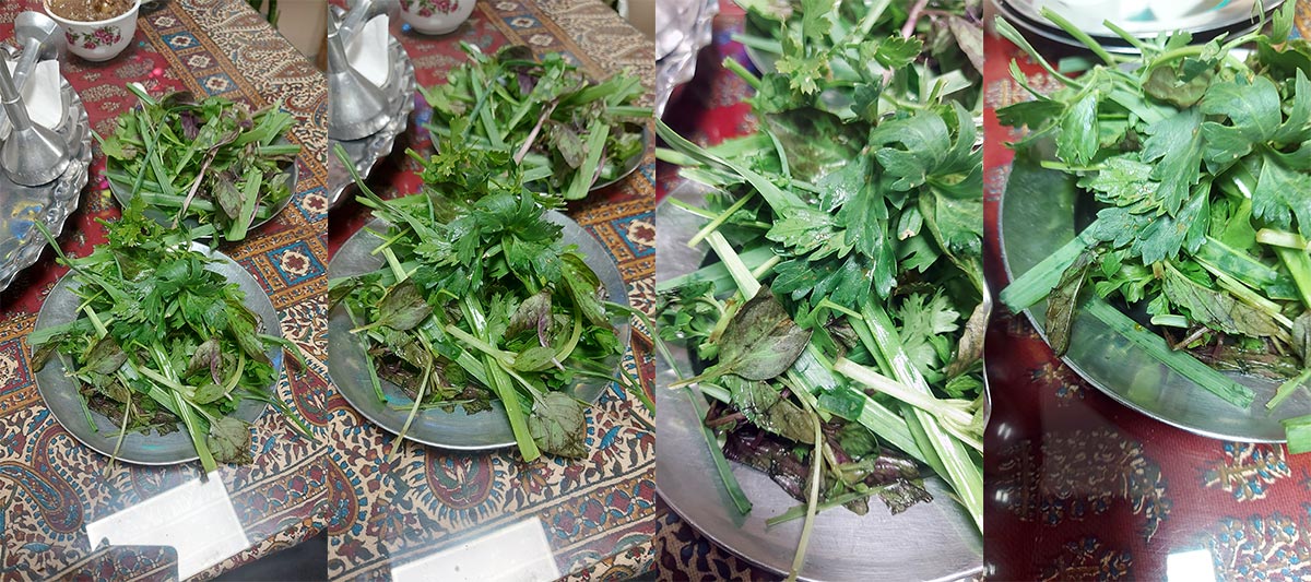 سبزی کنار غذا