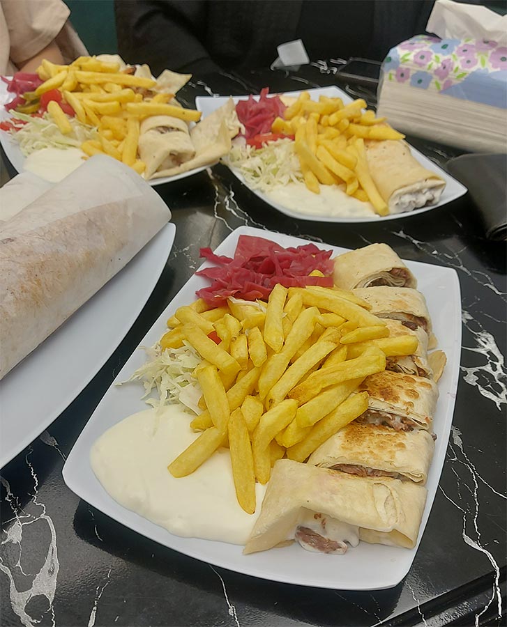 شاورما گوشت پرسی