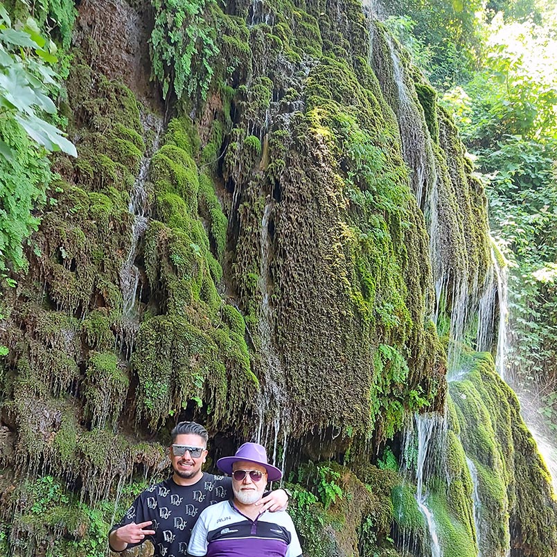 آبشار کبودوال بزرگترین آبشار خزه ای جهان در علی آباد کتول