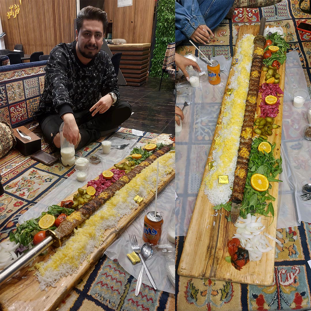 رستوران ضیافت حرم در کرج با شمشیر کباب