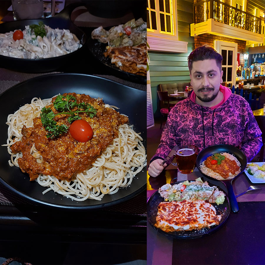 رستوران محله ایتالیایی ناویلی در بلوار اباذر تهران با لازانیا ماکارونی