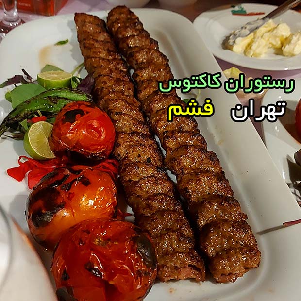 رستوران کاکتوس در فشم تهران کنار رودخانه