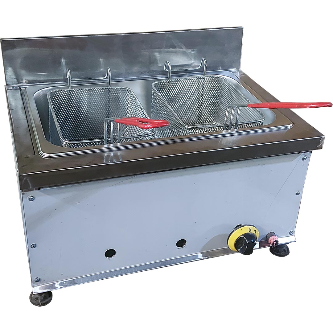 سرخ کن رومیزی صنعتی تک لگن 16 لیتری با دو سبد بسکت توری