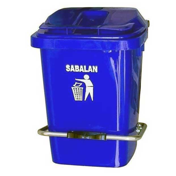 سطل زباله شصت لیتری پدالی رنگ آبی