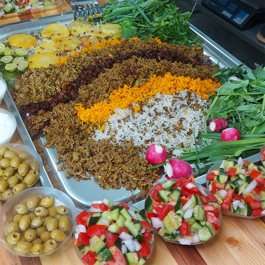 عدس پلو مجلسی + طرز تهیه نذری برای 4 نفر با گوشت چرخ کرده