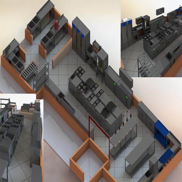 مزایا مدل سازی آشپزخانه صنعتی و طراحی سه بعدی