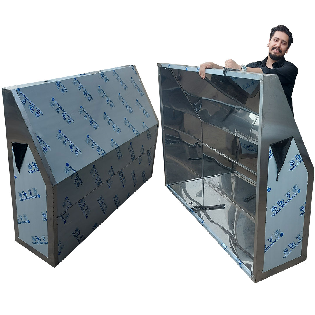 هود استیل آشپزخانه صنعتی دیواری دو متری عریض